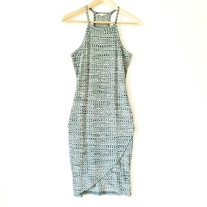 UO Silence + Noise Green/White cocktail dress